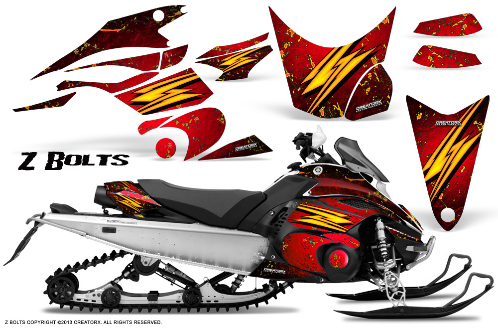 Yamaha FX Nytro 2010 Graphics Kit ZBolts Red